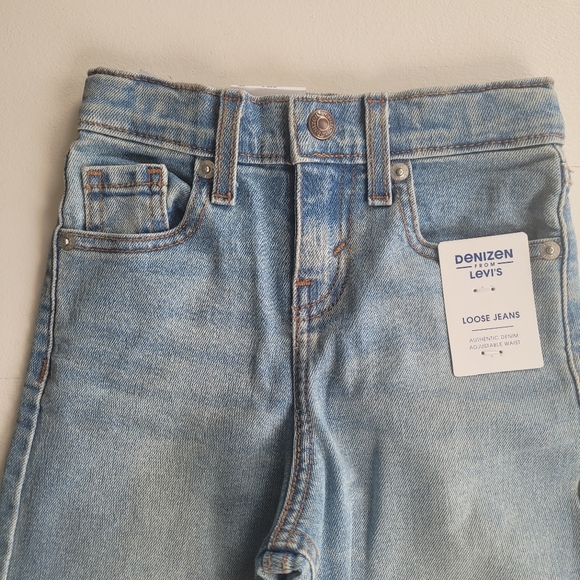 NEW! DENIZEN from Levi's Boys' Loose Fit Adjustable Waist Light Blue Jeans - Picture 5 of 7